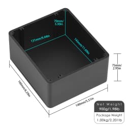 Nobsound Aluminum Chassis Amplifier Metal Case Transformer Shield Cover W140×D160×H75mm