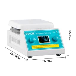 SucceBuy 2/5L Magnetic Stirrer Hot Plate Drink Agitator Vortex Mixer Shaker W/ Stir Bar Digital Display Portable Blender for Lab