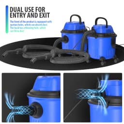 1800W Wet And Dry Vacuum Cleaner 15L Tank 3-in-1 Cleaning Vacuum Blow Function Electric 2m Cord for Home Car Dust Collection
