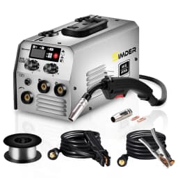 SSIMDER MIG Welder Gasless MIG MMA 2 in 1 Welding Machine Flux Core Welder  140Amp IGBT Inverter Welder MIG No Gas