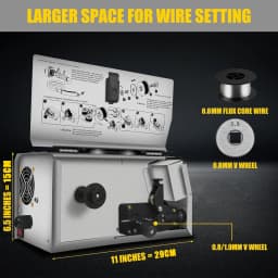 SSIMDER MIG Welder Gasless MIG MMA 2 in 1 Welding Machine Flux Core Welder  140Amp IGBT Inverter Welder MIG No Gas