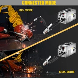 SSIMDER MIG Welder Gasless MIG MMA 2 in 1 Welding Machine Flux Core Welder  140Amp IGBT Inverter Welder MIG No Gas