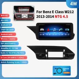 Hizpo Android Auto Car Radio for Mercedes Benz W212 E-Class NTG 4.0/4.5/5.0 E200 E230 E260 E300 S212 CarPlay Intelligent System
