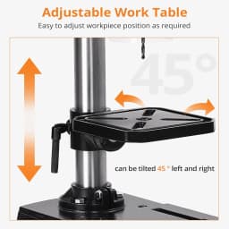 Benchtop Drill Press Benchtop Drill Machine 5 Speed Adjustable 8 Inch Swing Distance 0-45° Tiltling Tabletop Drilling Machine