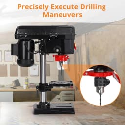 Benchtop Drill Press Benchtop Drill Machine 5 Speed Adjustable 8 Inch Swing Distance 0-45° Tiltling Tabletop Drilling Machine
