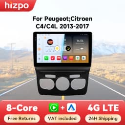 Hizpo 10.1 Inch Wireless CarPlay Android Auto Car Radio For Citroen C4 C4L 2013 - 2017 Multimedia Autoradio Octa Core 4G Stereo