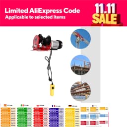 1000kg Electric Hoist Wire Winch Lifting Crane Cable Hoist Winch for Garage Elevator  Factory Warehouse