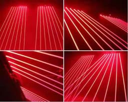 8 Eyes Moving Head Laser Light Single Red DMX512 Controlled Beam Light Bar DJ Stage Light Projector Disco Party Wedding Light