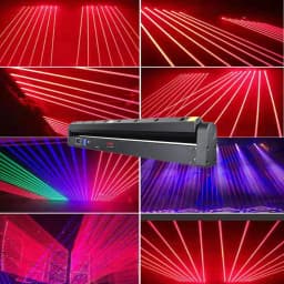 8 Eyes Moving Head Laser Light Single Red DMX512 Controlled Beam Light Bar DJ Stage Light Projector Disco Party Wedding Light