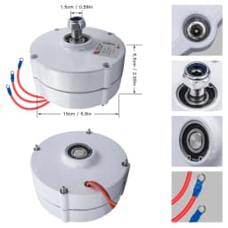 100W 12V Low RPM NdFeb PMG Rare Earth Permanent Magnet Generator for DIY Horizontal Wind Turbine Generator Windmil