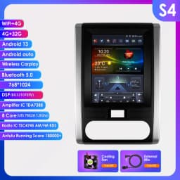OSSURET 9.7''Android 13 Car Radio for Nissan X-Trail X Trail 2 T31 MX6 2007-2015 Multimedia Stereo 2Din Vertical Screen Carplay