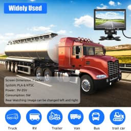 ESSGOO 7" TFT LCD Monitor +Rear View Camera 3rd Brake Light For Mercedes-benz Sprinter W906 Volkswagen Crafter Caravelle T5/T6