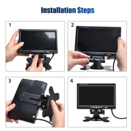 ESSGOO 7" TFT LCD Monitor +Rear View Camera 3rd Brake Light For Mercedes-benz Sprinter W906 Volkswagen Crafter Caravelle T5/T6