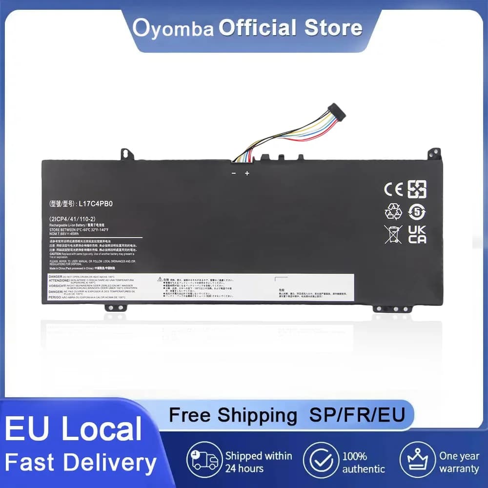 Oyomba 45Wh L17C4PB0 Laptop Batteria per Lenovo IdeaPad Flex 6-14IKB 6-14ARR IdeaPad 530S-14ARR 530S-14IKB 530S-15IKB 530-14ARR