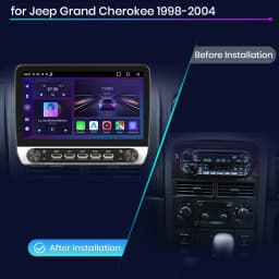 Junsun 10" Button Car Radio for Jeep Grand Cherokee 1998-2004 GPS Multimedia Stereo Wireless CarPlay for Apple Android Auto 4G