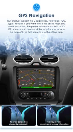 9"Android 13 Car radio GPS Stereo For Ford Focus EXI AT 2004-2011 Multimedia player 4G Autoradio DSP Carplay 2din SWC Head Unit