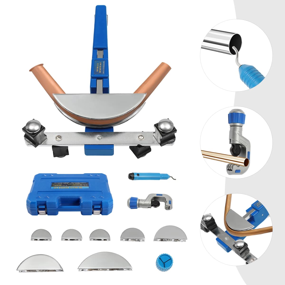Hand Pipe Bending Machine Set 6-22 mm Up to 90° Pipe Cutter Repair Tools