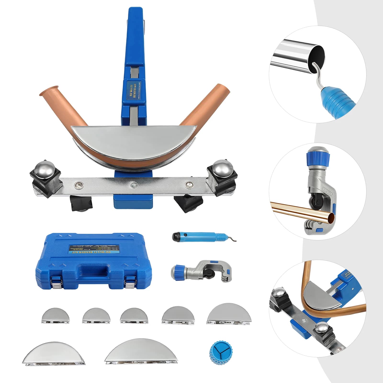 Hand Pipe Bending Machine Set 6-22 mm Up to 90° Pipe Cutter Repair Tools