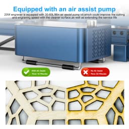 Atomstack A20 Pro Laser Engraver 130W Engraving Cutting Machine with F30 Pro Air Assist Kit Eu