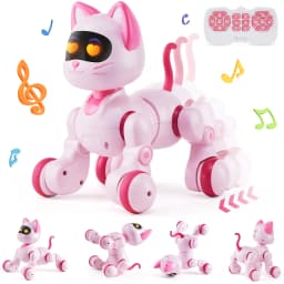 SucceBuy Intelligent Remote Control Robot Cat Electronic Stunt Voice Command Programmable Touch-sense Music Song Children's Toys