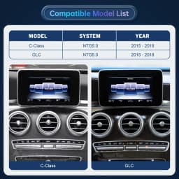 RoadTop Wireless CarPlay Android Auto for Mercedes Benz C-Class & GLC-NTG5.0 2015-2018 with Mirror Link AirPlay Car Play