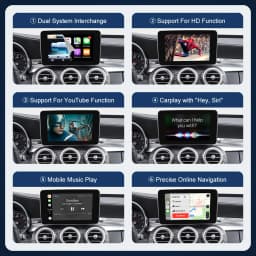 RoadTop Wireless CarPlay Android Auto for Mercedes Benz C-Class & GLC-NTG5.0 2015-2018 with Mirror Link AirPlay Car Play