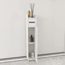Bathroom Cabinet Bedroom Cabinet Bathroom Storage Cabinet White Tall Slim Shelf Cabinet Living Room Storage Riser