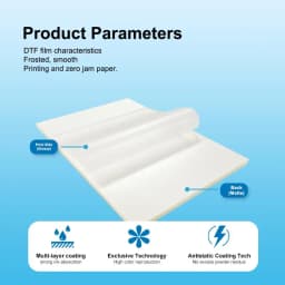 20 Sheets DTF Transfer Film Paper A4 Double Sided Matte Clear Pretreat PET Heat Transfer Paper