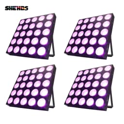 SHEHDS 2/4PCS 25x12W LED RGBW Blinder Matrix Stage Lighting DJ Bar Party Effect Christmas Decoration Concert Audience