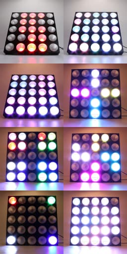 SHEHDS 2/4PCS 25x12W LED RGBW Blinder Matrix Stage Lighting DJ Bar Party Effect Christmas Decoration Concert Audience