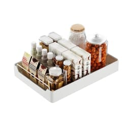 Kitchen Storage Rack with Slide Rails Pull-Out Kitchen Drawer Type Storage Tray Spice Box Storage Rack Cabinets Organizer