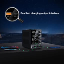 Wanptek Laboratory Power Supply 30V 5A 30V 10A 60V 5A 120V 3A Adjustable Bench DC Power Supply