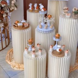 Folding Honeycomb Paper Roman Column Wedding Birthday Party Props Window Display Stand Banquet Dessert Table Ramadan Decorations