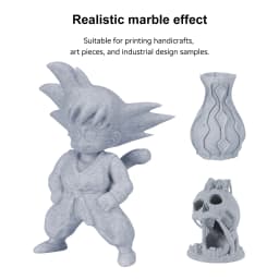 KINGROON Marble PLA Filament 1.75mm 1kg Like Marble White Stone 3D Printer FIlament, Plastic Spool 2.2lbs 3D Printing Material