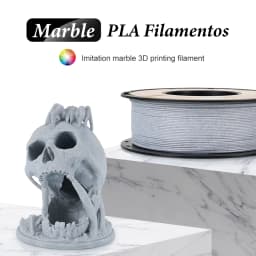KINGROON Marble PLA Filament 1.75mm 1kg Like Marble White Stone 3D Printer FIlament, Plastic Spool 2.2lbs 3D Printing Material