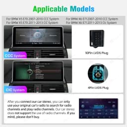 Junsun 8 Core Wireless CarPlay Andorid Auto Car Radio Multimedia For BMW X5 E70 X6 E71 E72 CCC CIC 2008-2013 Android Auto Radio