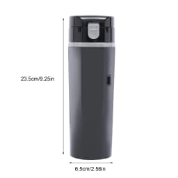 Electric Car Kettle Heater Digital Display Car Heating Cup with Anti-Game Lid Touch Control 304 Stainless Steel Liner for Car