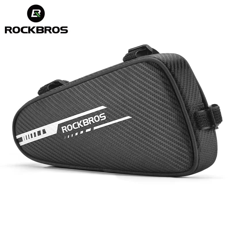 ROCKBROS Local Shipping 1.2L Bike Bag Side Pockets Twill Tube Triangle Cycling Bag Ride Without Touch Bag Bicycle Accessories