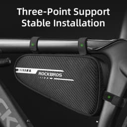 ROCKBROS Local Shipping 1.2L Bike Bag Side Pockets Twill Tube Triangle Cycling Bag Ride Without Touch Bag Bicycle Accessories