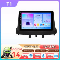 9" Hizpo 2Din CarPlay Android Auto Car Radio for Renault Megane 3 2008 - 2014 Snapdragon 6115 Headunit RDS DSP GPS Navigation