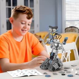386PCS Upgrade Johnny 5 Robot Building Block Kit Movie Shorted Circuits Military Emotional Mecha Model Bricks Gift for Kid Adult