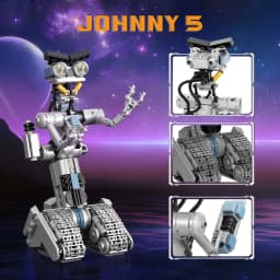 386PCS Upgrade Johnny 5 Robot Building Block Kit Movie Shorted Circuits Military Emotional Mecha Model Bricks Gift for Kid Adult