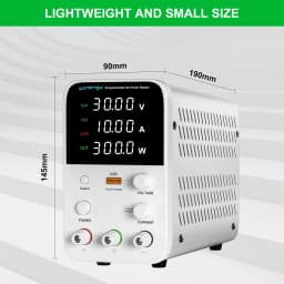Adjustable DC Power Supply 30V 10A 5A Lab Bench Power Source Stabilized Power Supply Voltage Regulator Switch 120V 60V5A Wanptek