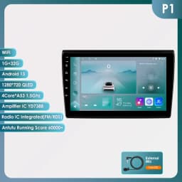 Hizpo 9' Autoradio For Fiat Bravo 2007 - 2012 Multimedia Player GPS Navigation Stereo 2din 4G Carplay Android Auto Head Unit RDS