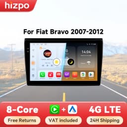 Hizpo 9' Autoradio For Fiat Bravo 2007 - 2012 Multimedia Player GPS Navigation Stereo 2din 4G Carplay Android Auto Head Unit RDS