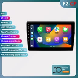Hizpo 9' Autoradio For Fiat Bravo 2007 - 2012 Multimedia Player GPS Navigation Stereo 2din 4G Carplay Android Auto Head Unit RDS