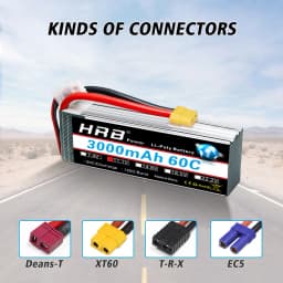 1/2PCS HRB 3S Lipo Battery 11.1v 3000mah RC Lipo with XT60 Connector 60C for RC Car Truck Airplane Drones DIY Racing Parts