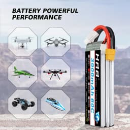 1/2PCS HRB 3S Lipo Battery 11.1v 3000mah RC Lipo with XT60 Connector 60C for RC Car Truck Airplane Drones DIY Racing Parts