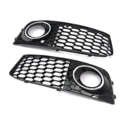 SAIQINGSP 1 Pair of Fog Light Grille Fit for Audi A4 B8 2009-2011 Black Car Accessories Tools 8KD 807 681, 8KD 807 682