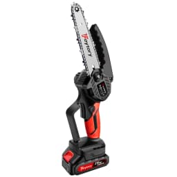 6 Inch Mini Chainsaw with 1.5Ah Batteries, 700W Cordless Chainsaw, One Handed with 2 Chains for Cuting Bamboo, Branches, PVC
